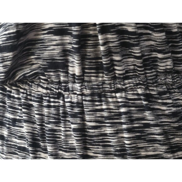 Merona Sleeveless Maxi Dress White Black Heathered with Elastic‎ Waist Sz Medium - Picture 8 of 11